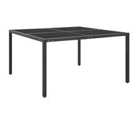 vidaXL Table de jardin Anthracite 130x130x72 cm Acier et verre 313093