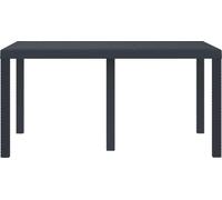 vidaXL Table de jardin anthracite 150 x 100 x 73 cm Poly-Rattan