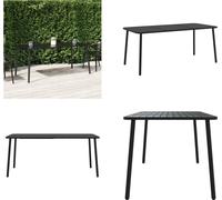 vidaXL Table de jardin Anthracite 165x80x71 cm Acier - Table de jardin - Tables de jardin - Table extérieure - Table de terrasse