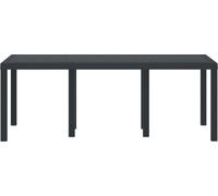 vidaXL Table de jardin anthracite 200 x 100 x 73 cm Poly-Rattan