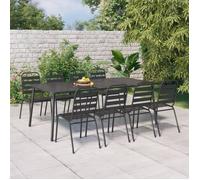 vidaXL Table de jardin anthracite 200 × 100 × 71 cm acier