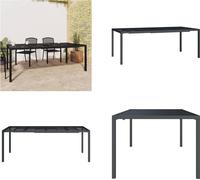 vidaXL Table de jardin Anthracite 200x100x72 cm Acier - Table de jardin - Tables de jardin - Table extérieure - Table de terrasse