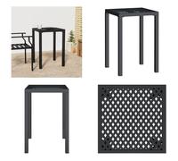 vidaXL Table de jardin Anthracite 50x50x72 cm Acier - Table de jardin - Tables de jardin - Table extérieure - Table de terrasse