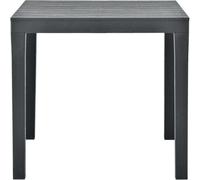 vidaXL Table de jardin anthracite 78x78x72 cm plastique