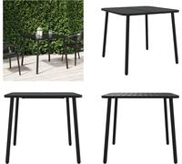 vidaXL Table de jardin Anthracite 80x80x71 cm Acier - Table de jardin - Tables de jardin - Table extérieure - Table de terrasse