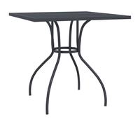 vidaXL Table de jardin anthracite 80x80x72,5 cm acier tressé