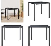 vidaXL Table de jardin Anthracite 80x80x72 cm Acier - Table de jardin - Tables de jardin - Table extérieure - Table de terrasse