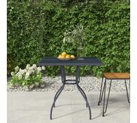 vidaXL Table de jardin anthracite en acier - 80x80 cm