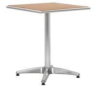 vidaXL Table de jardin Argenté 60x60x70 cm Aluminium et WPC
