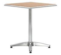 vidaXL Table de jardin argentée 60x60x70 cm aluminium et WPC