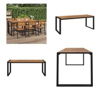 vidaXL Table de jardin avec châssis forme U 200x90x75 cm Acacia bois massif - Table de jardin - Tables de jardin - Table extérieure - Table de terrasse