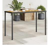 vidaXL Table de jardin avec plateau en acacia 115x54x74 cm Poly rotin