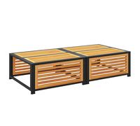 vidaXL Table de jardin avec tabouret en bois massif d'acacia