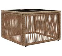 vidaXL Table de jardin beige et noire 55 x 55 x 37 cm
