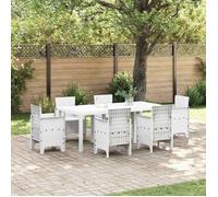 vidaXL Table de Jardin Blanc 200 x 100 x 73 cm polyrotin 871690