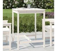 vidaXL Table de jardin blanche 82,5x82,5x110 cm pin massif