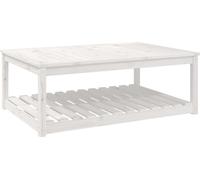 vidaXL Table de jardin blanche 121x82,5x45 cm pin massif
