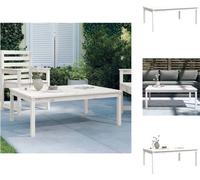 vidaXL Table de jardin blanche 121x82,5x45 cm Pin massif - Tables de jardin