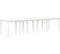 vidaXL Table de jardin Poly-Rattan blanche 300 x 100 x 73 cm