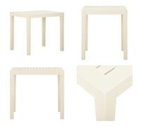 vidaXL Table de jardin blanche 79x65x72 cm plastique - Table de jardin - Tables - Tables