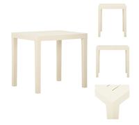 vidaXL Table de jardin blanche 79x65x72 cm plastique - Tables de jardin