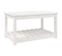 vidaXL Table de jardin blanche 82,5x50,5x45 cm pin massif