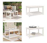 vidaXL Table de jardin blanche 82,5x50,5x45 cm Pin massif - Table de jardin - Tables de jardin - Table de terrasse - Table basse de jardin