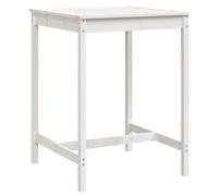 vidaXL Table de jardin blanche 82,5x82,5x110 cm pin massif
