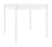 vidaXL Table de jardin blanche 82,5x82,5x76 cm pin massif