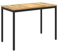 vidaXL Table de jardin, blanche et noire, 108,5 x 55 x 75 cm