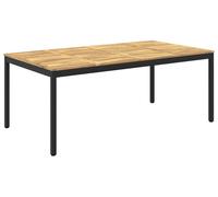 vidaXL Table de jardin, blanche et noire, 196 x 100,5 x 75 cm