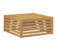 vidaXL Table de Jardin Bois d'Acacia Massif Blanc 79 x 79 x 37 cm, Mobilier de Balcon élégant, Moderne pour Le Jardin, résistant aux intempéries, Facile à Nettoyer, Design modulable