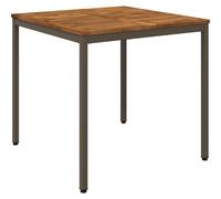 vidaXL Table de jardin, bois et couleur café, 80 x 80,5 x 75 cm