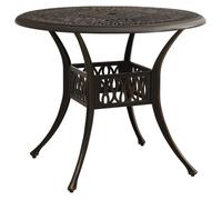 vidaXL Table de jardin Bronzes 90x90x74 cm Fonte d'aluminium