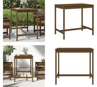 vidaXL Table de jardin brun miel 121x82,5x110 cm Pin massif - Table de jardin - Tables de jardin - Table d'extérieur - Table de terrasse
