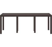 vidaXL Table de Jardin Marron 200 x 100 x 73 cm polyrotin 871689