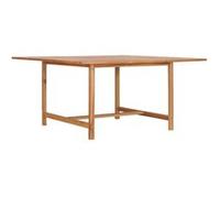 vidaXL Table de jardin - Carré - 150x150x76 cm - Bois de teck solide bois de teck G