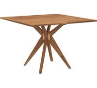 vidaXL Table de jardin carrée 110x110x75 cm bois massif acacia