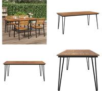 vidaXL Table de jardin épingle à cheveux pieds de table 180x90x75 cm acacia bois massif - Table de jardin - Tables de jardin - Table extérieure - Table de terrasse
