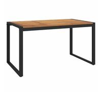 vidaXL Table de Jardin et Pieds en Forme de U 140x80x75 cm Bois Acacia, Table d'extérieur, mobilier de Jardin, Meubles de Patio, Table de Patio