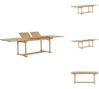 vidaXL Table de jardin extensible 180-280x100x75 cm bois massif teck - Tables de jardin