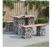 vidaXL Table de jardin Gabion Design 100×70×72 cm Bois massif Douglas
