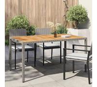 vidaXL Table de Jardin Gris 150 x 90 x 75 cm polyrotin