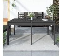 vidaXL Table de jardin Gris 159,5x82,5x76 cm Pin massif