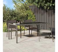 vidaXL Table de Jardin Gris 190 x 90 x 75 cm polyrotin
