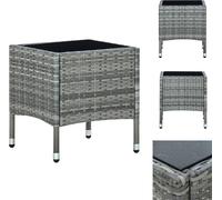 vidaXL Table de jardin Gris 40x40x45 cm Poly Rotin - Tables de jardin