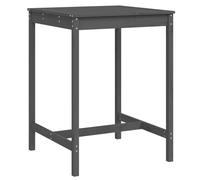 vidaXL Table de jardin Gris 82,5x82,5x110 cm Pin massif