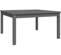 vidaXL Table de jardin Gris 82,5x82,5x45 cm Pin massif
