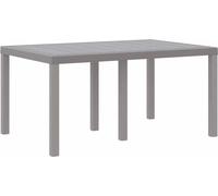 vidaXL Table de jardin Poly-Rattan gris clair 150 x 100 x 73 cm