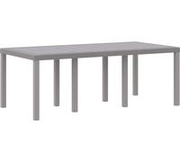 vidaXL Table de jardin gris clair 200 x 100 x 73 cm Poly-Rattan